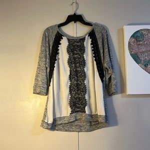 Cute Black Patterned Top